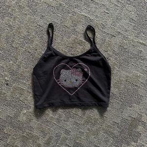 hello kitty bedazzled crop tank!